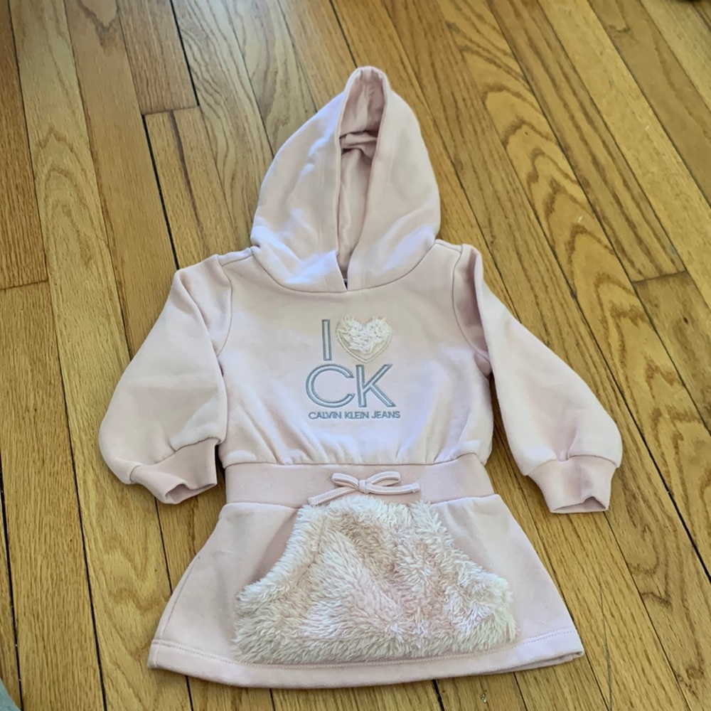 Size 12 months Calvin Klein sweatshirt/dress